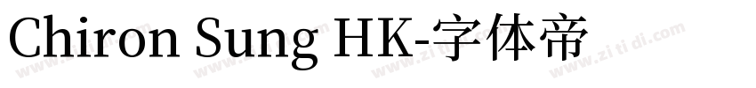 Chiron Sung HK字体转换